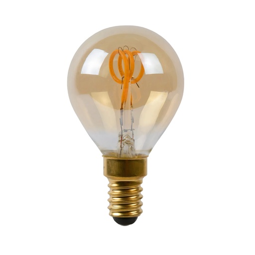 [8204249] E14 LED Kogellamp Spiraal G45 3W Amber 2200K Dimbaar