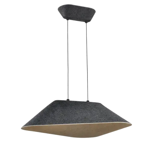 [3432164] ITZU 8,7W LED Pendel 550x550mm dimbaar vilt donker grijs /licht grijs