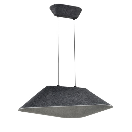 [3432164] ITZU 8,7W LED Pendel 550x550mm dimbaar vilt donker grijs /licht grijs