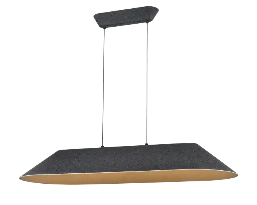 [3432166] FONIC 23W LED Pendel 1090x401mm dimbaar vilt donker / licht grijs