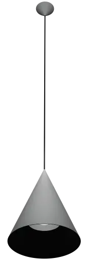 [3432179] MIRAGO 1xE27 Pendel Ø350mm grijs / zwart