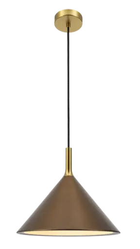 [3432104] KOTO 1xE27 Pendel Ø295mm brons / goud / wit