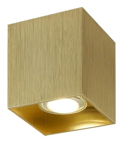 [4014439] BABAR Plafondlicht geborsteld goud vierkant 1xGU10 excl (max 50W)