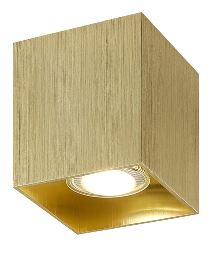 [4014439] BABAR Plafondlicht geborsteld goud vierkant 1xGU10 excl (max 50W)