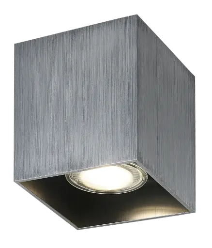 [4014437] BABAR Plafondlicht geborsteld staal vierkant 1xGU10 excl (max 50W)