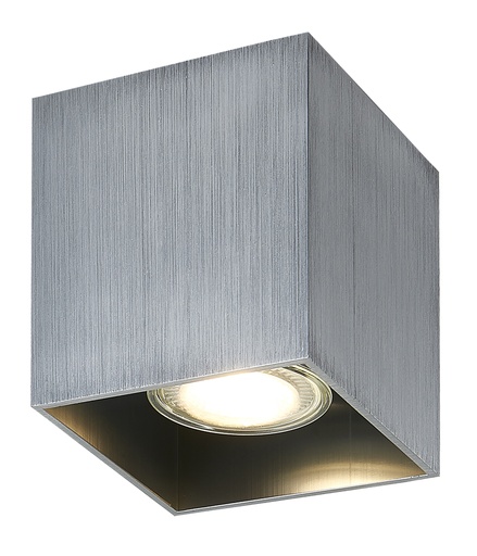 [4014437] BABAR Plafondlicht geborsteld staal vierkant 1xGU10 excl (max 50W)