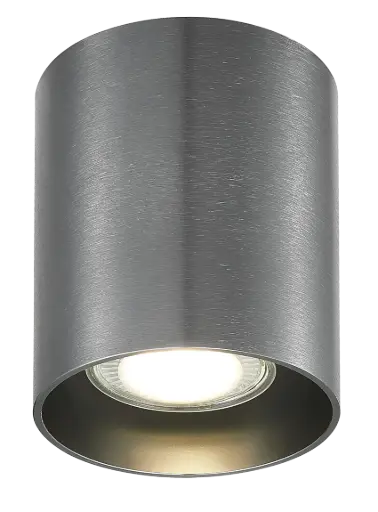 [4014455] BABAR Plafondlicht geborsteld staal rond 1xGU10 excl (max 50W)