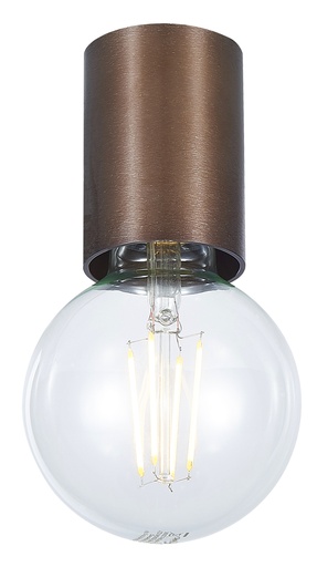 [4014473] BABU Plafondlicht geborsteld brons, 1x E27 excl (Ø56x90)