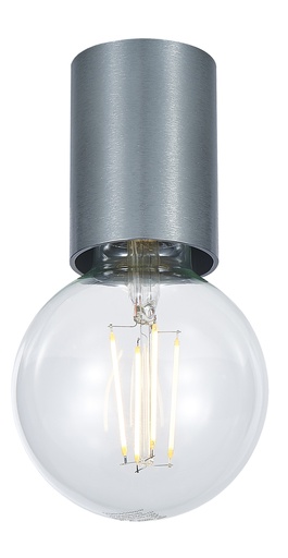 [4014474] BABU Plafondlicht geborsteld staal, 1x E27 excl (Ø56x90)