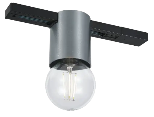 [TR0153DG] BABU 1xE27 excl Spot 1F-track geborsteld staal