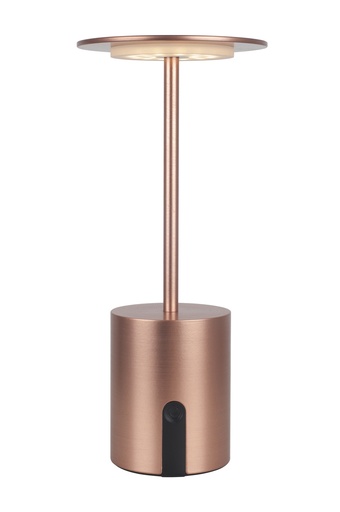 [3430072] POPPY LED tafellamp 2W 180Lm IP44, herlaadbare batterij incl, koper