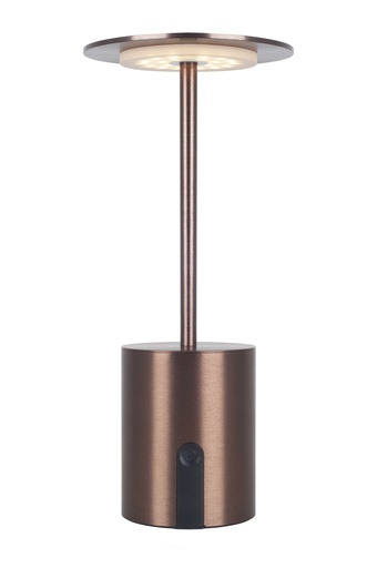 [3430073] POPPY LED tafellamp 2W 180Lm IP44, herlaadbare batterij incl, brons