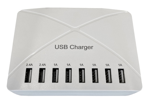 [3430035] USB Multi charger 8x, 5V 8A, 40W