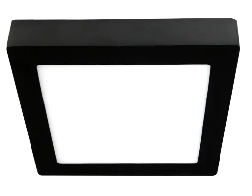 [3422118] FLUKE LED plafonnier vierkant zwart 24W 3000K 30cm