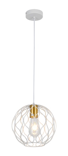 [3403177] ONDA pendel 1x E27 Ø23cm wit + geborsteld goud