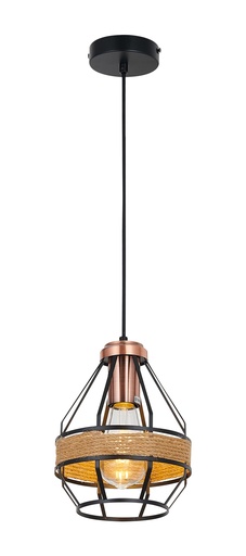 [3403137] JOTI pendel 1x E27 Ø18cm zwart + koper