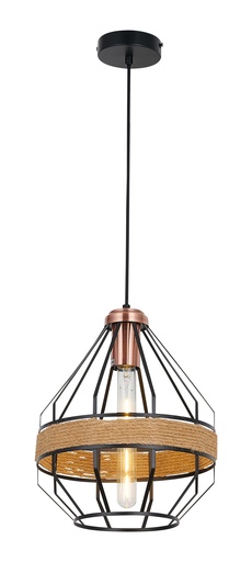 [3403138] JOTI pendel 1x E27 Ø26cm zwart + koper
