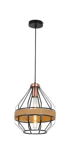 [3403138] JOTI pendel 1x E27 Ø26cm zwart + koper