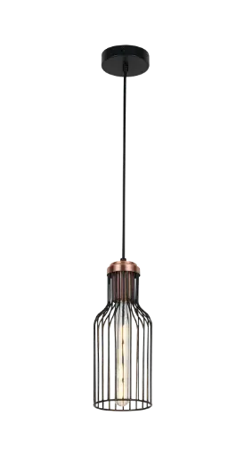 [3403156] BIZUM pendel 1x E27 zwart + koper