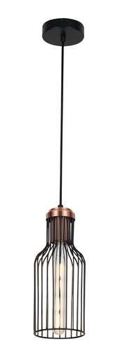 [3403156] BIZUM pendel 1x E27 zwart + koper