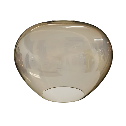 [GL340367X185] GLASS REMY amber Ø185mm