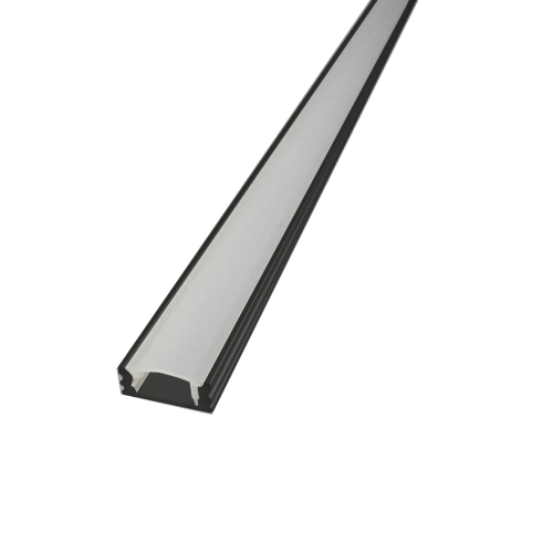 [3428097] XINIX inbouwprofiel + cover 17x7x2000mm aluminium, zwart +accessoires