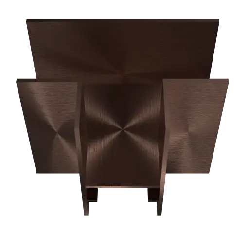 [TR0206BR] INFINITUS T-connector geborsteld brons