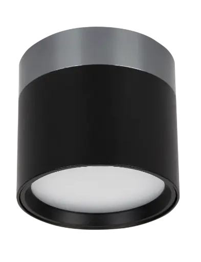 [4016100] RAKU 7W Ø75mm geborsteld staal + zwart
