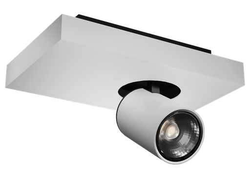 [3427091SQ] Nysit 1L Square cover B/W/W 1x4,5W GU10 dimmable LED incl.