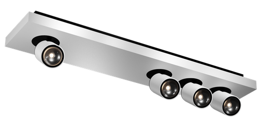 [3427094SQ] Nysit 4L Square cover B/W/W 4x4,5W GU10 dimmable LED incl.