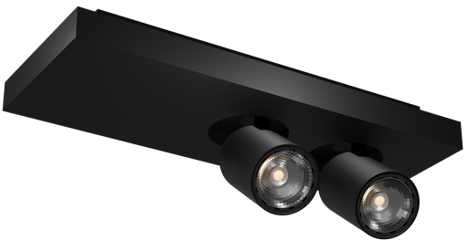 [3427102SQ] Nysit 2L Square cover B/B/B 2x4,5W GU10 dimmable LED incl.