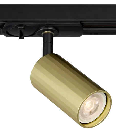 [TR01360G] ORYX monophase track spot deco lamp excl zwart + goud