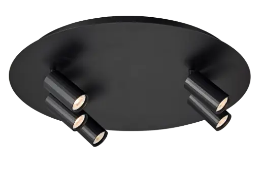 [4014719B] ORYX 3+2 ronde basis ø350mm lamp excl zwart