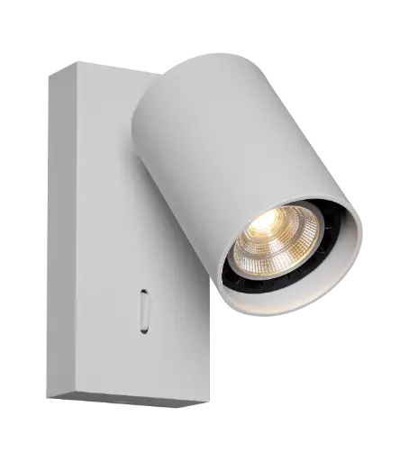 [4014550] TABOO 1L GU10 (excl) wit, wand licht + schakelaar